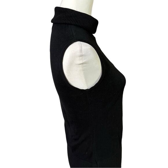 Calvin Klein Black Sleeveless Turtleneck Lightweight Sweater Sz Small - Picture 8 of 11
